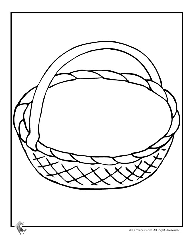 Basket Coloring Pages
 Printable May Day Basket