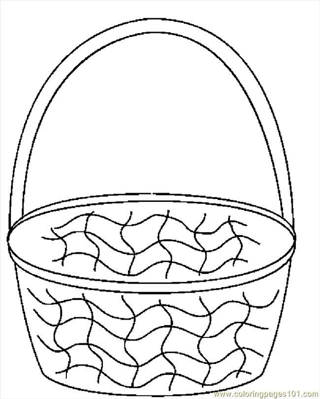 Basket Coloring Pages
 Fruit Basket Image Coloring Home