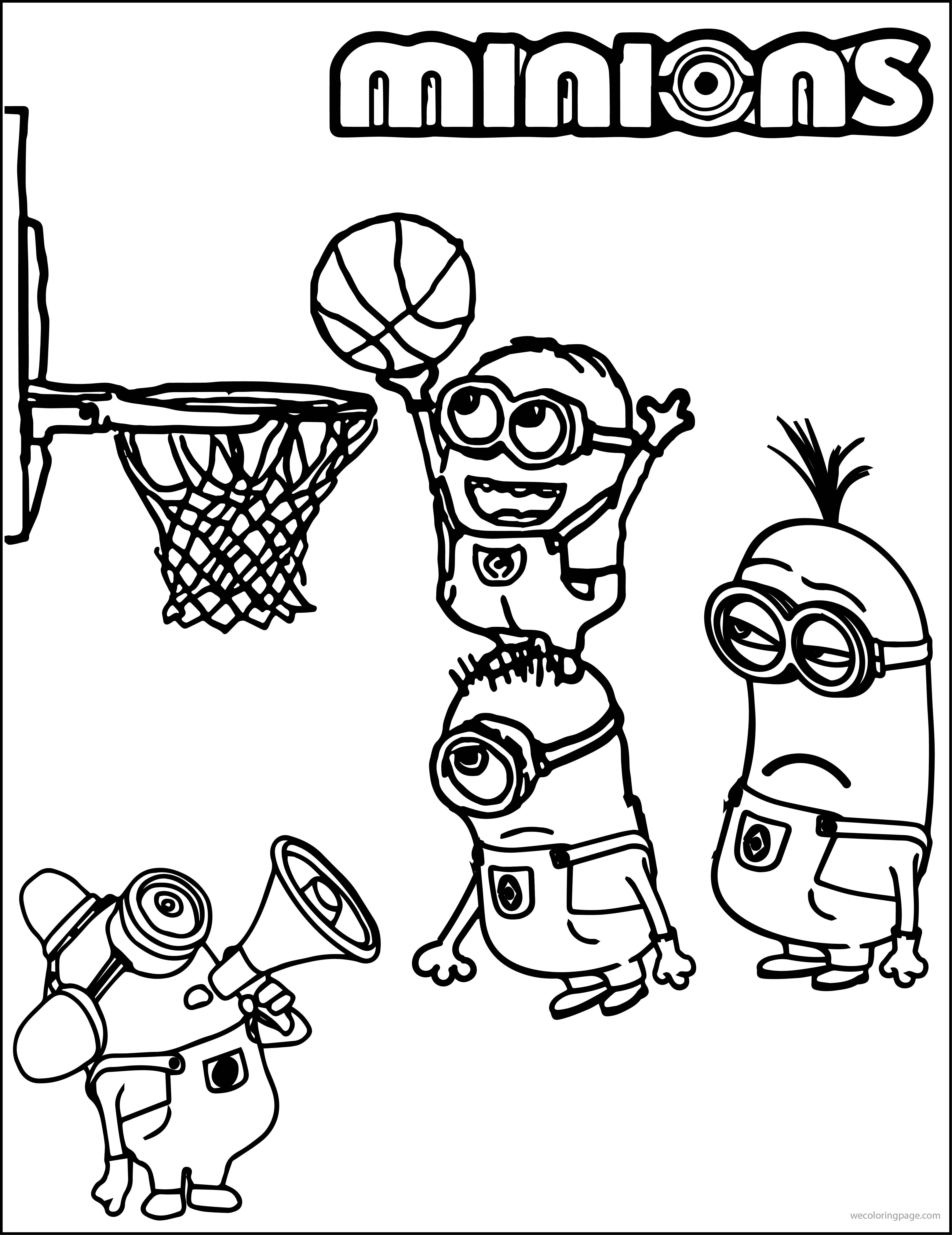 Basketball Coloring Book
 Minion Playing Basketball Coloring Pages
