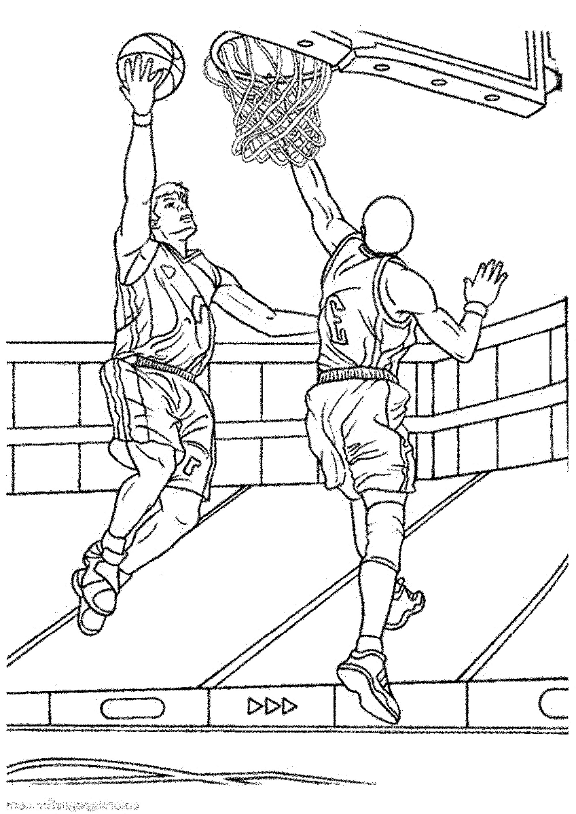 Basketball Coloring Book
 Print & Download Interesting Basketball Coloring Pages