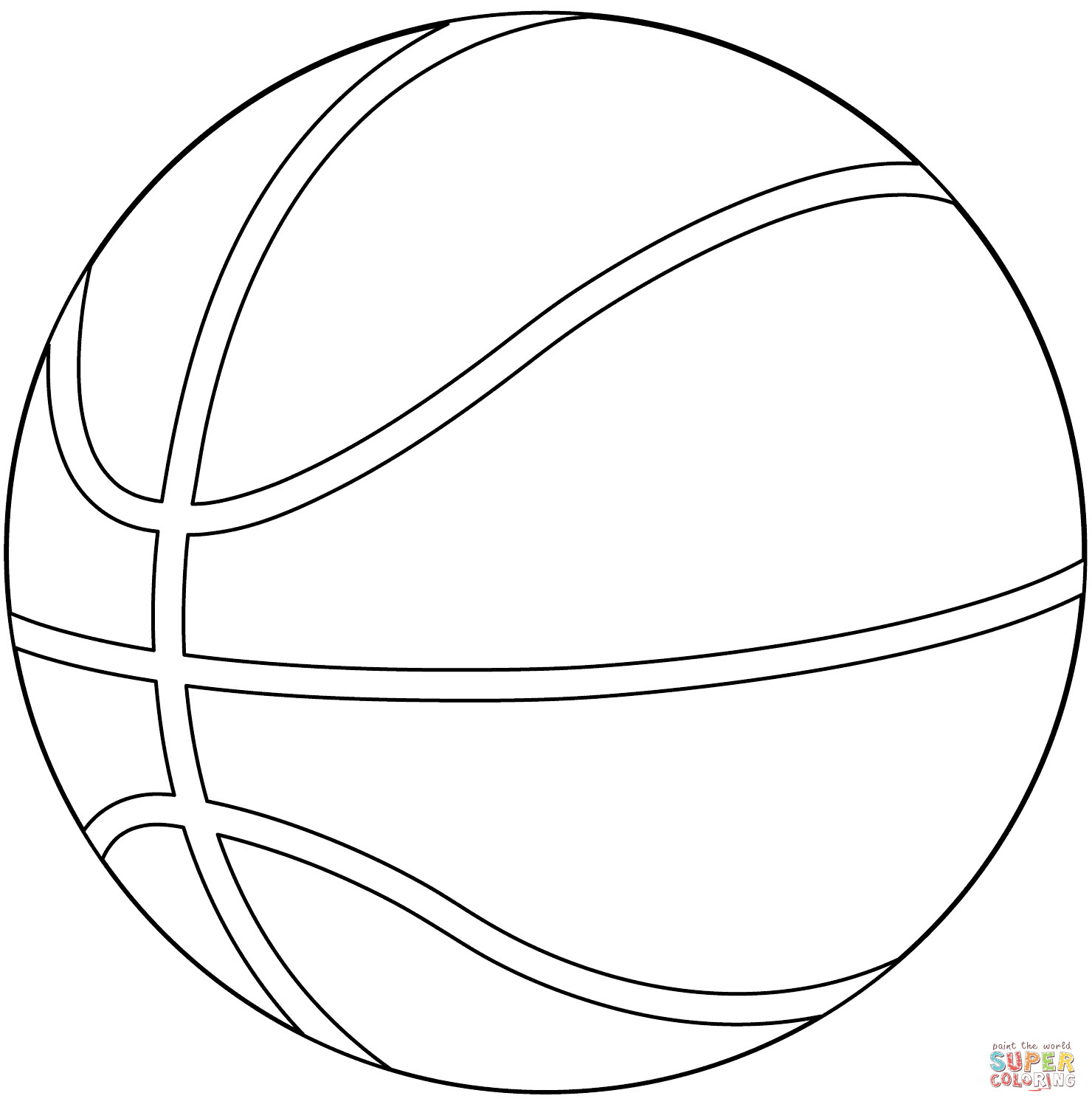 Basketball Coloring Book
 Basketball ball coloring page