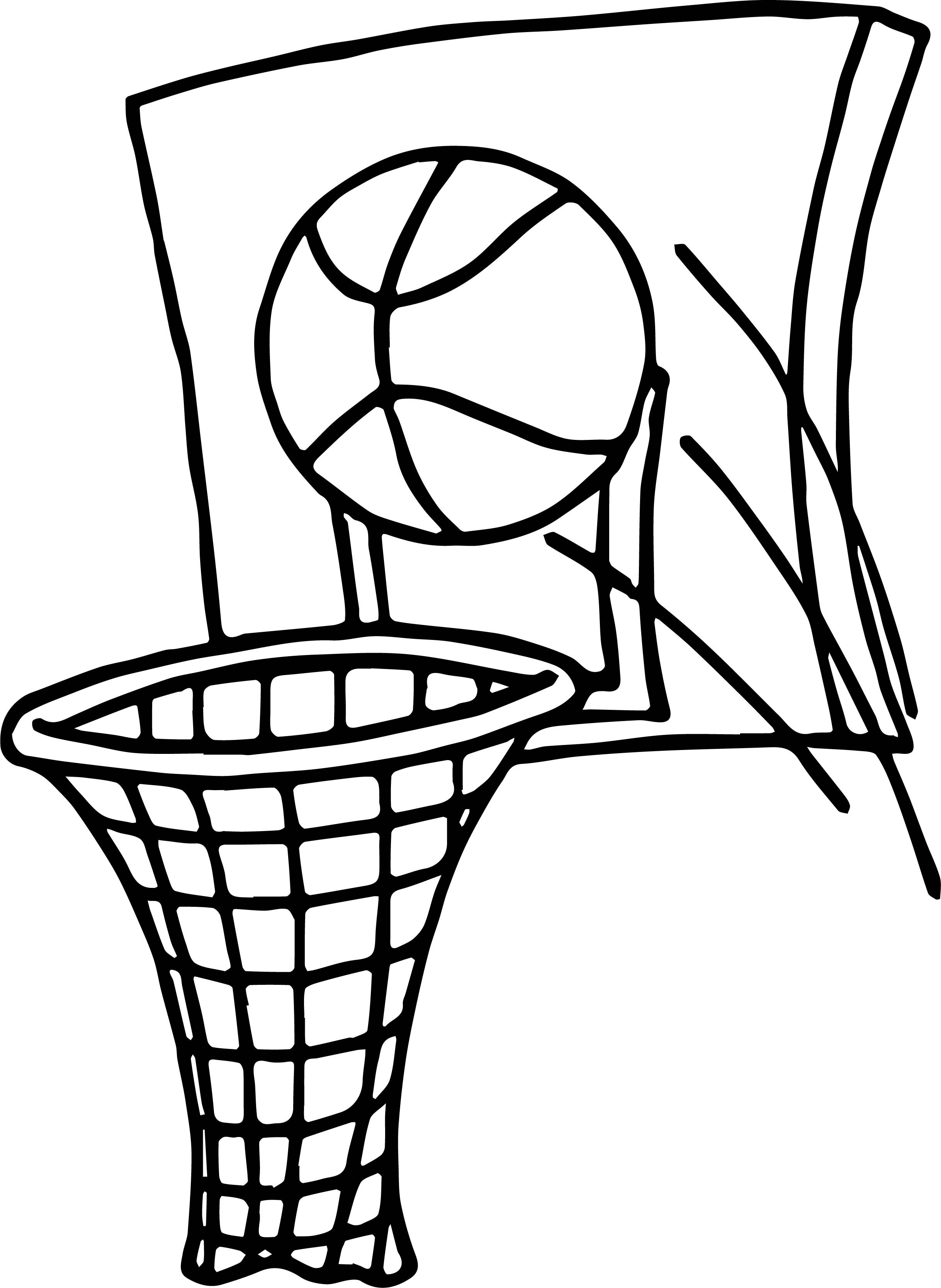 Basketball Coloring Book
 Ball Shot Playing Basketball Coloring Page