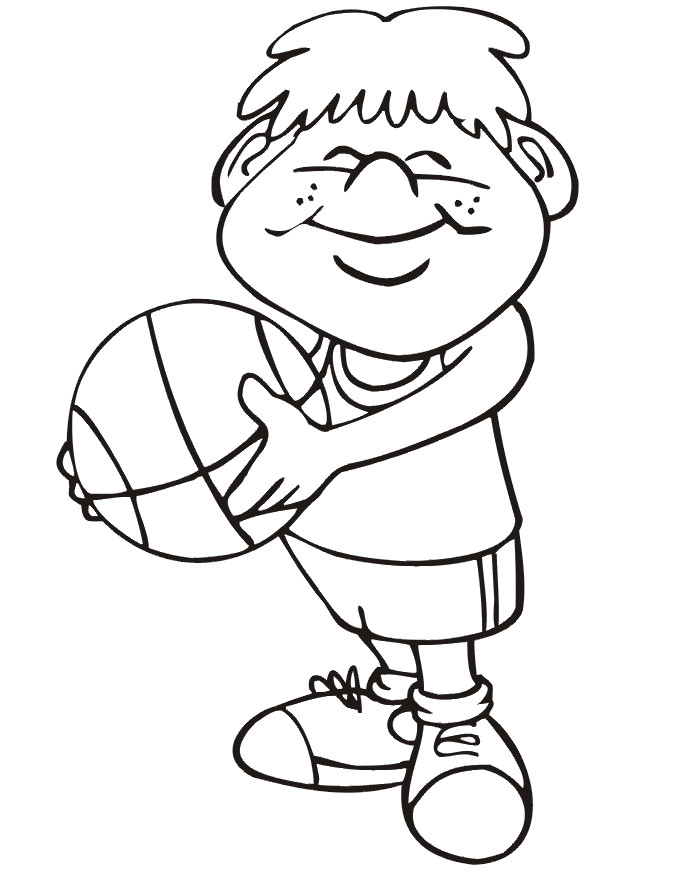 Basketball Coloring Sheets For Boys
 boys playing basketball Colouring Pages
