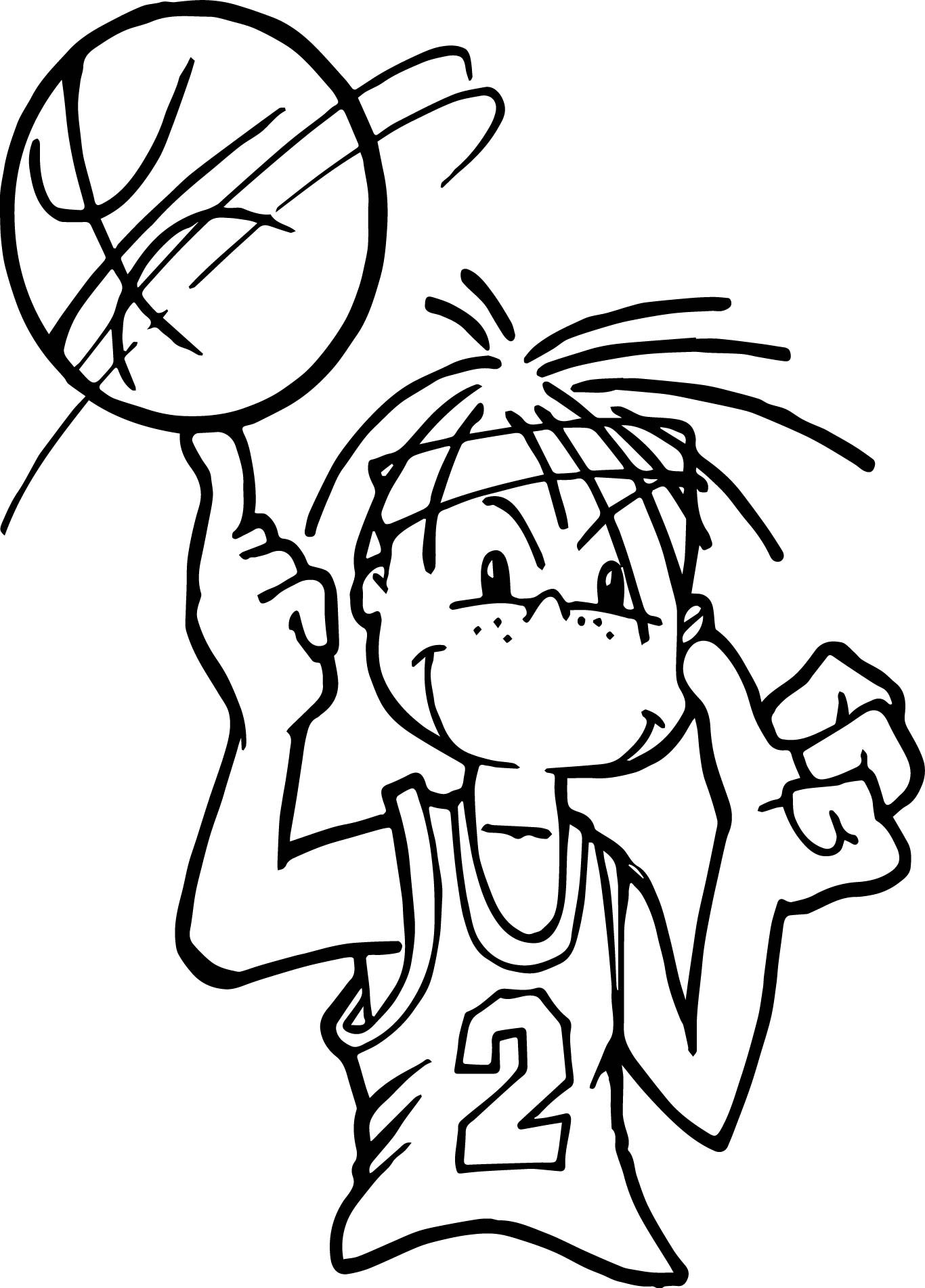Basketball Coloring Sheets For Boys
 Boy Playing Basketball Coloring Page