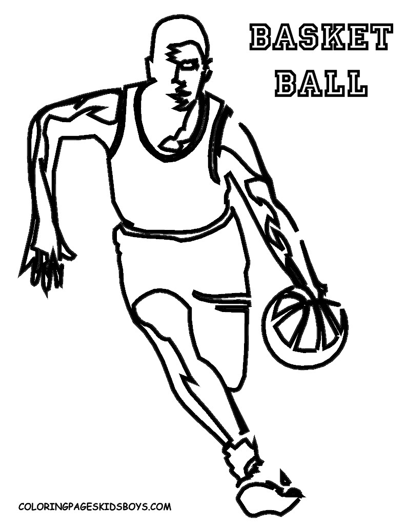 Basketball Coloring Sheets For Boys
 Smooth Basketball Coloring Pages Basketball Free