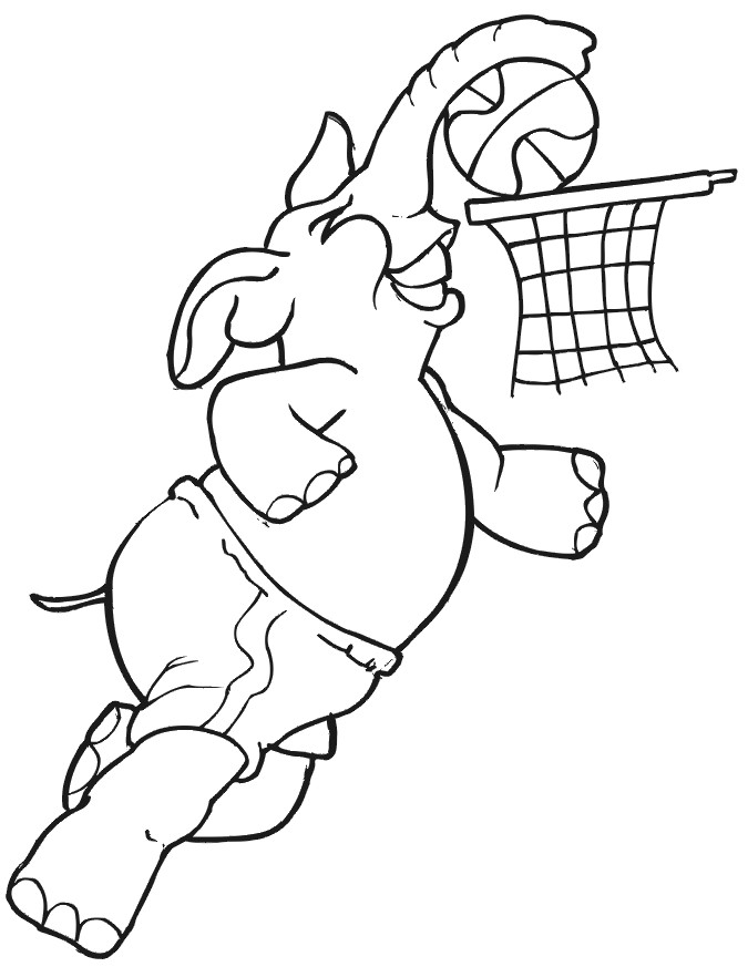 Basketball Duck Coloring Sheets For Boys
 Basketball Coloring Pages