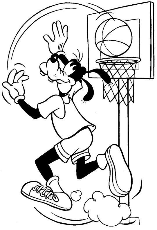 Basketball Duck Coloring Sheets For Boys
 Galera de imágenes Dibujos de Goofy para colorear