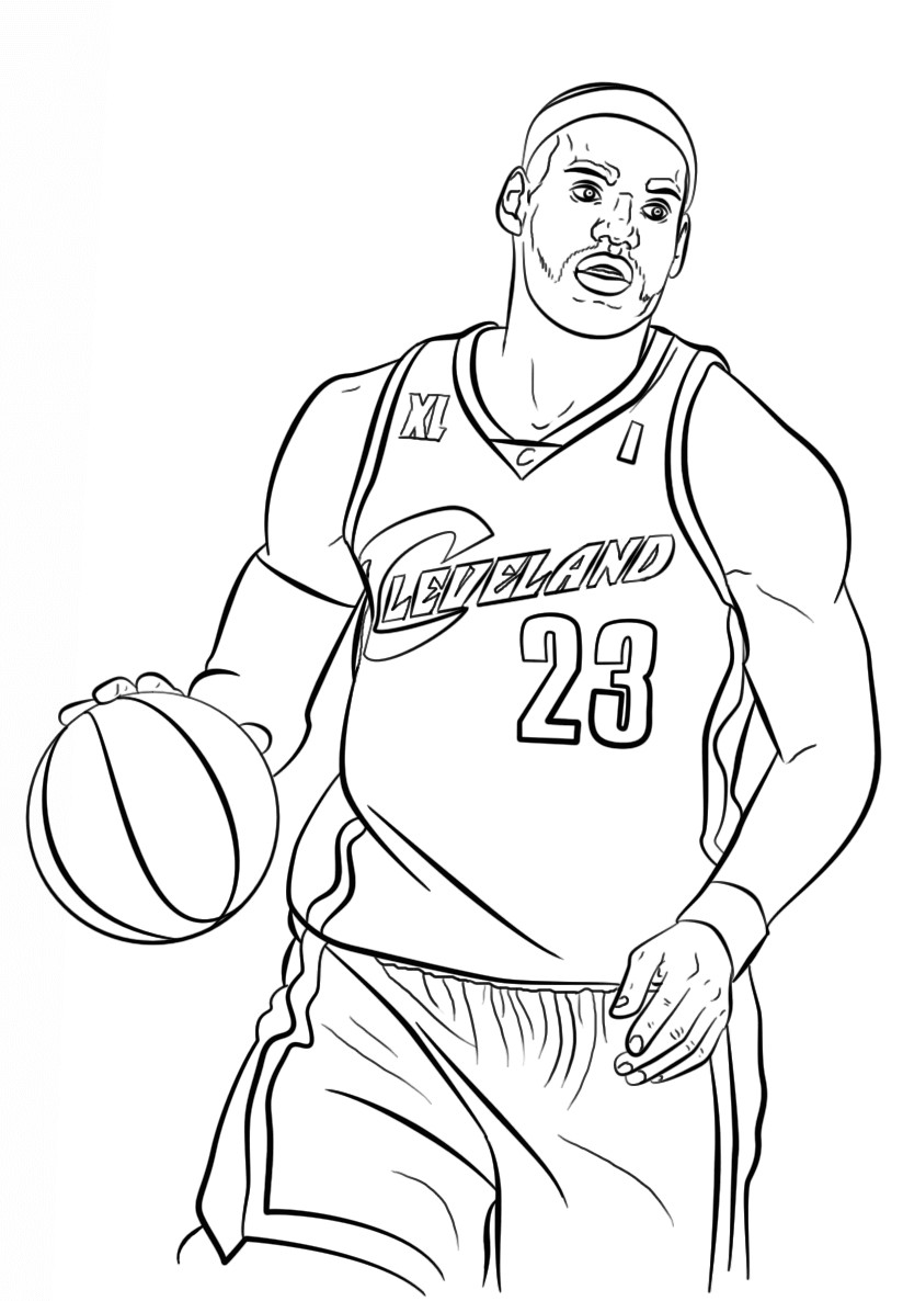 Basketball Player Coloring Pages
 Free Printable NBA Coloring Pages National Basketball