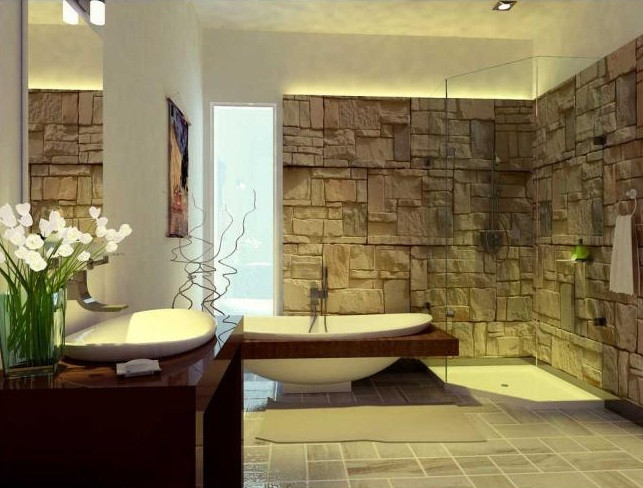 Best ideas about Bathroom Accent Wall Ideas
. Save or Pin 40 Creative Ideas for Bathroom Accent Walls Designer Mag Now.