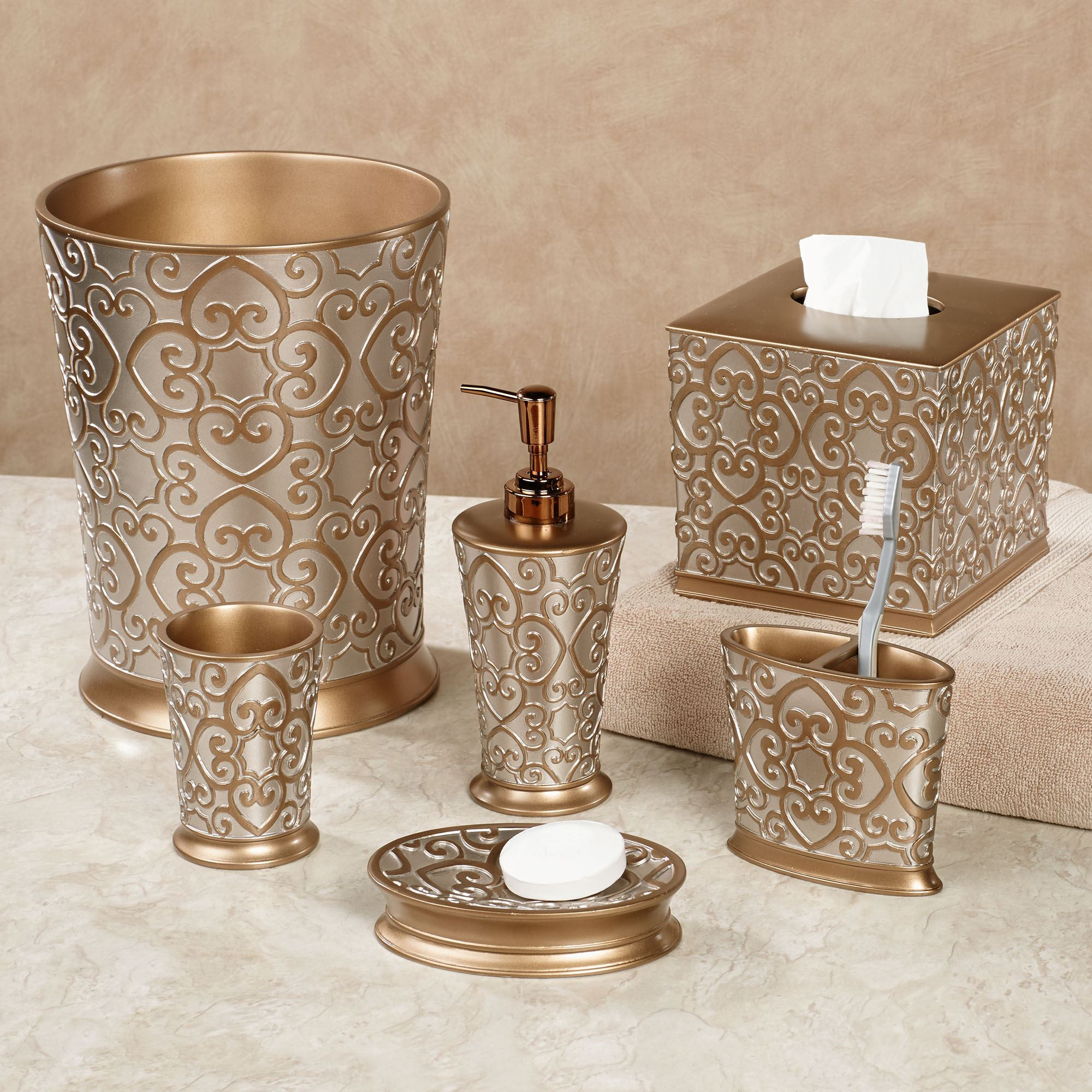 Best ideas about Bathroom Decor Sets
. Save or Pin Allure Silver and Gold Bath Accessories Now.