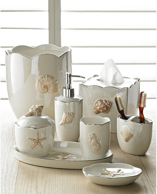 Best ideas about Bathroom Decor Sets
. Save or Pin Marie Shells in Pearl Bath Accessories Sets Coastal Style Now.