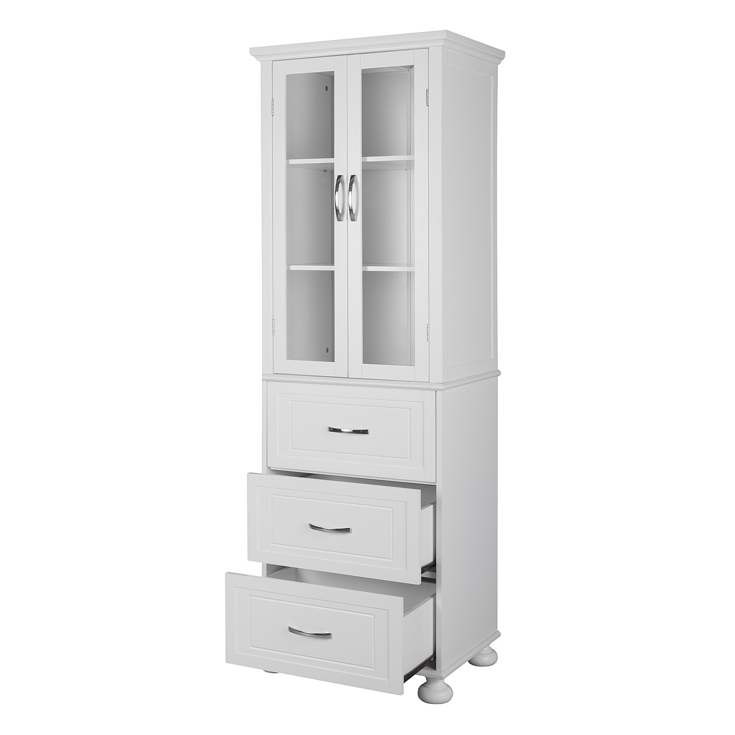 Best ideas about Bathroom Linen Tower
. Save or Pin Luxury White Tower Linen Cabinet With 3 Drawers Ideas Now.