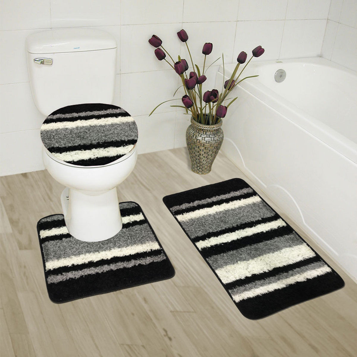 Best ideas about Bathroom Rug Set
. Save or Pin Abby 3 Piece Bathroom Rug Set Bath Rug Contour Rug Lid Now.