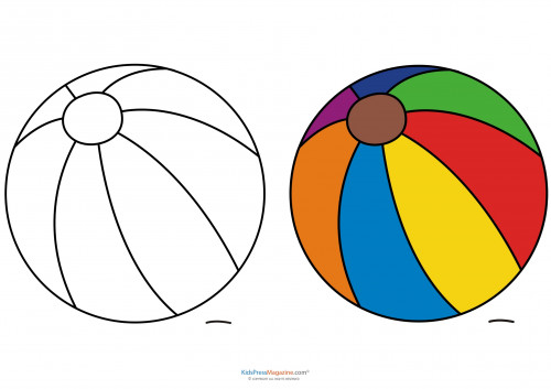 Beach Ball Coloring Pages For Kids Printable
 Match Up Coloring Pages – Beach Ball KidsPressMagazine