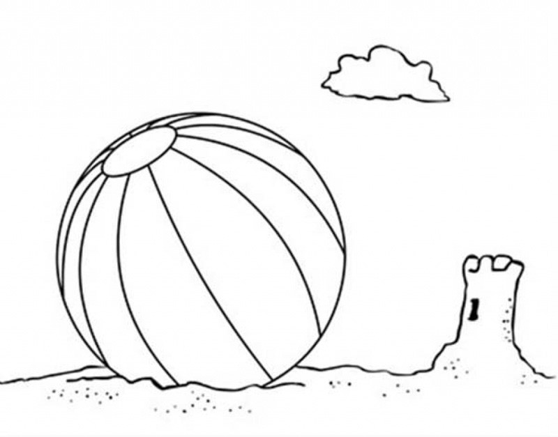 Beach Ball Coloring Pages For Kids Printable
 Download Beach Coloring Pages