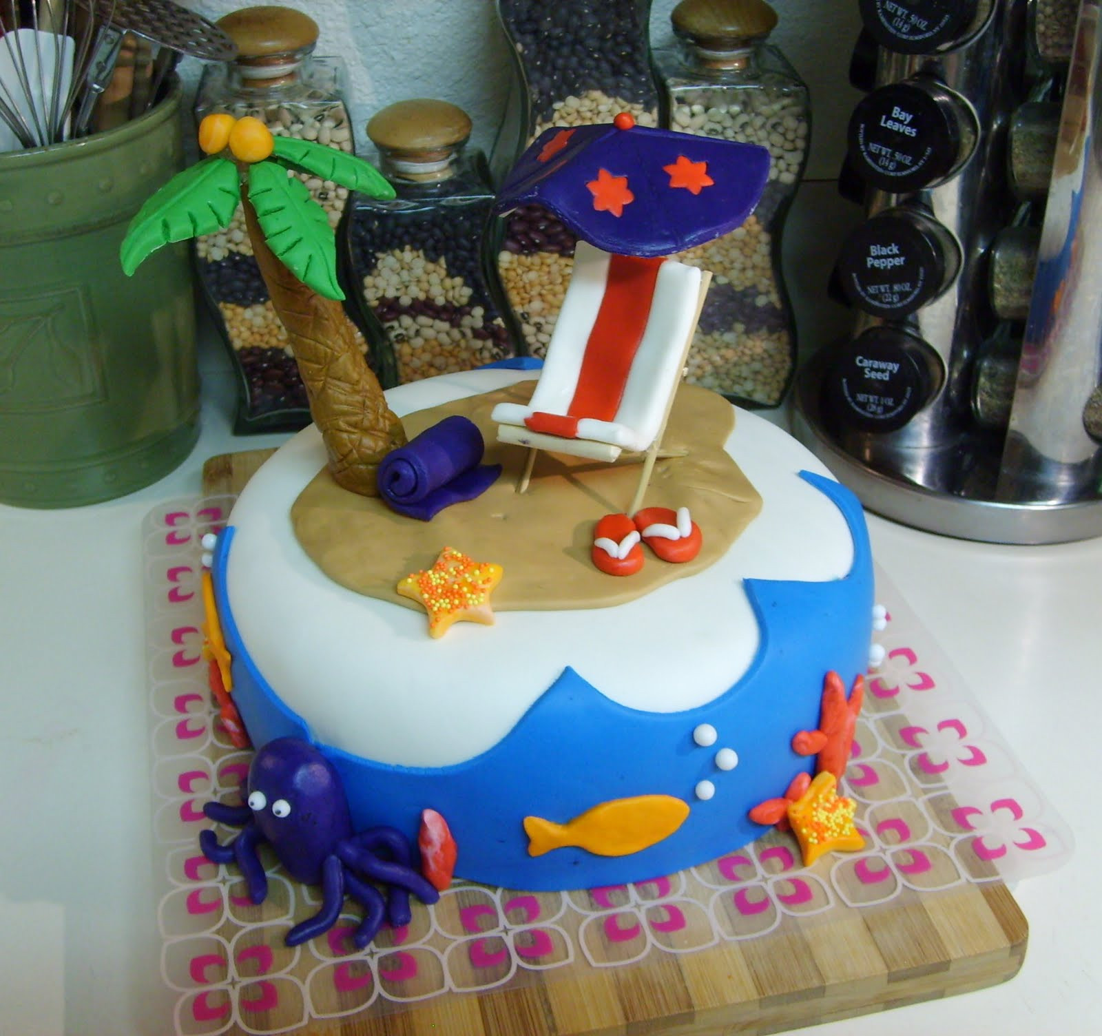 Beach Birthday Cake
 The Open Pantry Beach Birthday Cake