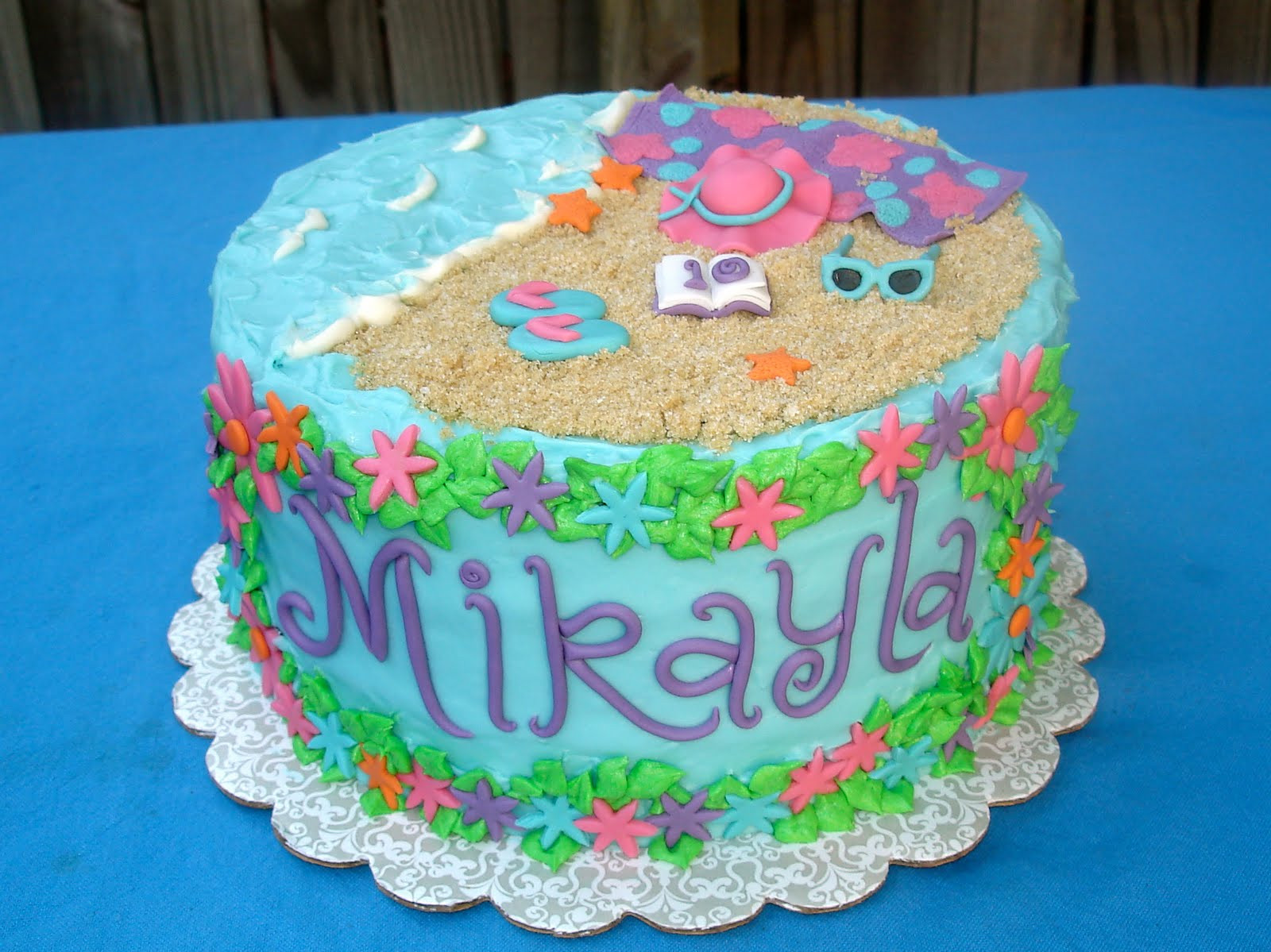 Beach Birthday Cake
 Susana s Cakes Beach Girl Birthday Cake