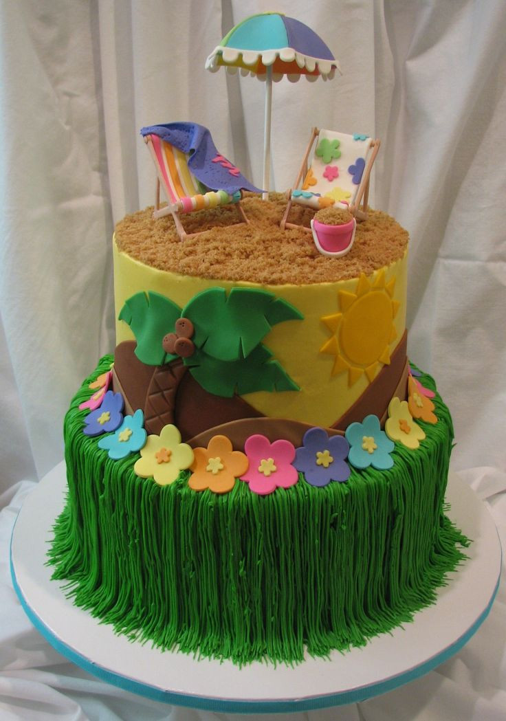 Beach Birthday Cake
 How To Make A Beach Chair With Fondant WoodWorking