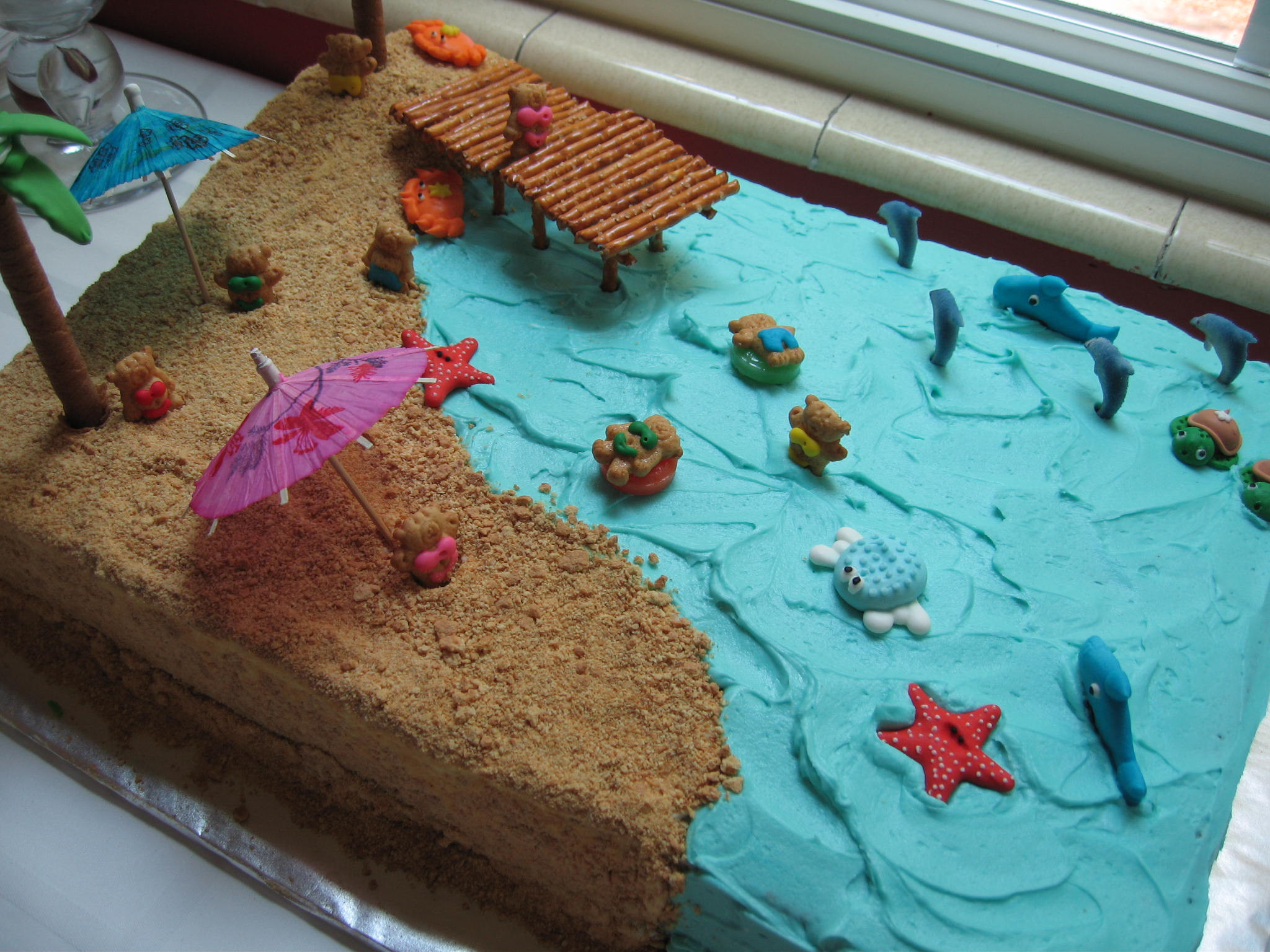 Beach Birthday Cake
 Summer beach cake