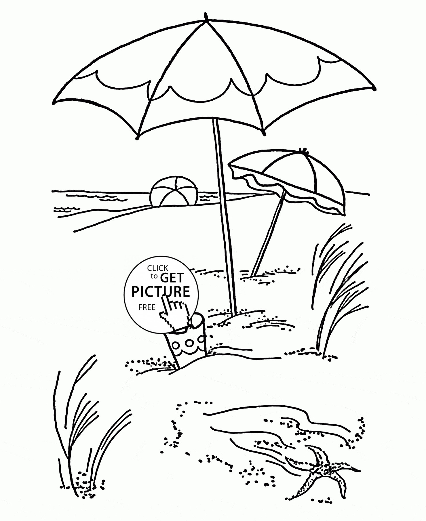 Beach Coloring Pages For Teens
 Summer Beach coloring page for kids seasons coloring