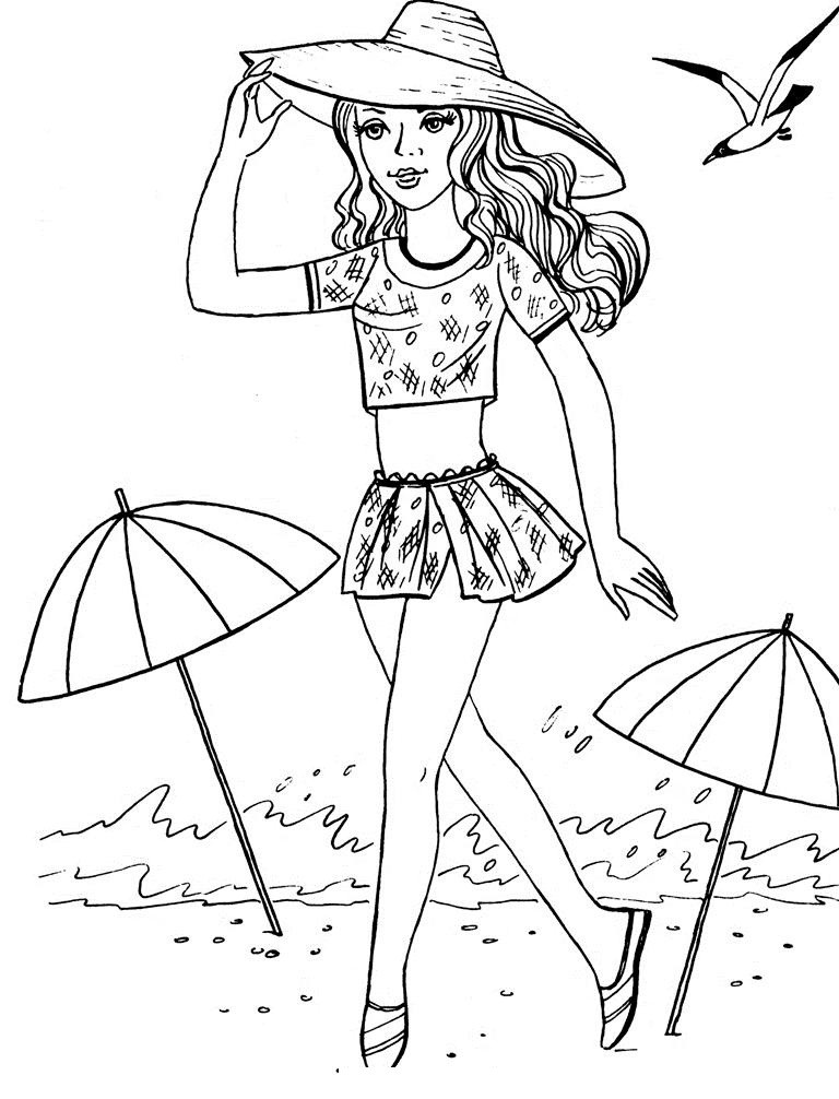 Beach Coloring Pages For Teens
 Free Printable Beach Coloring Pages For Kids