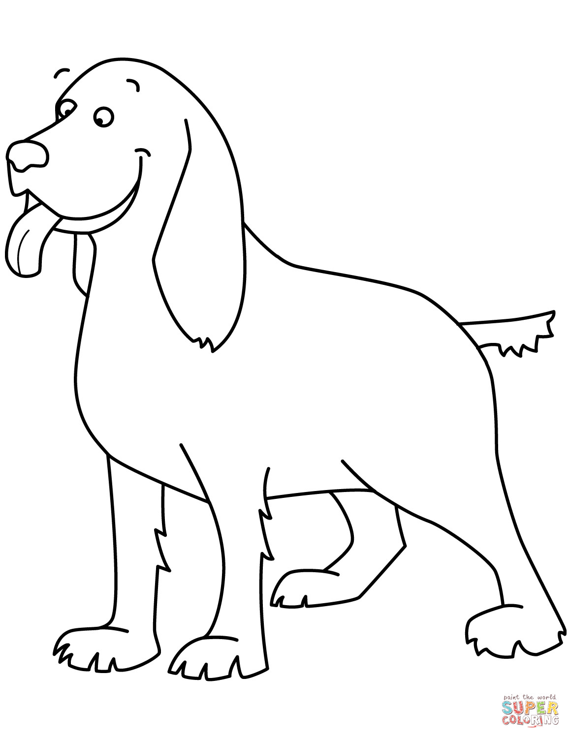 Beagle Coloring Pages
 Funny Beagle coloring page