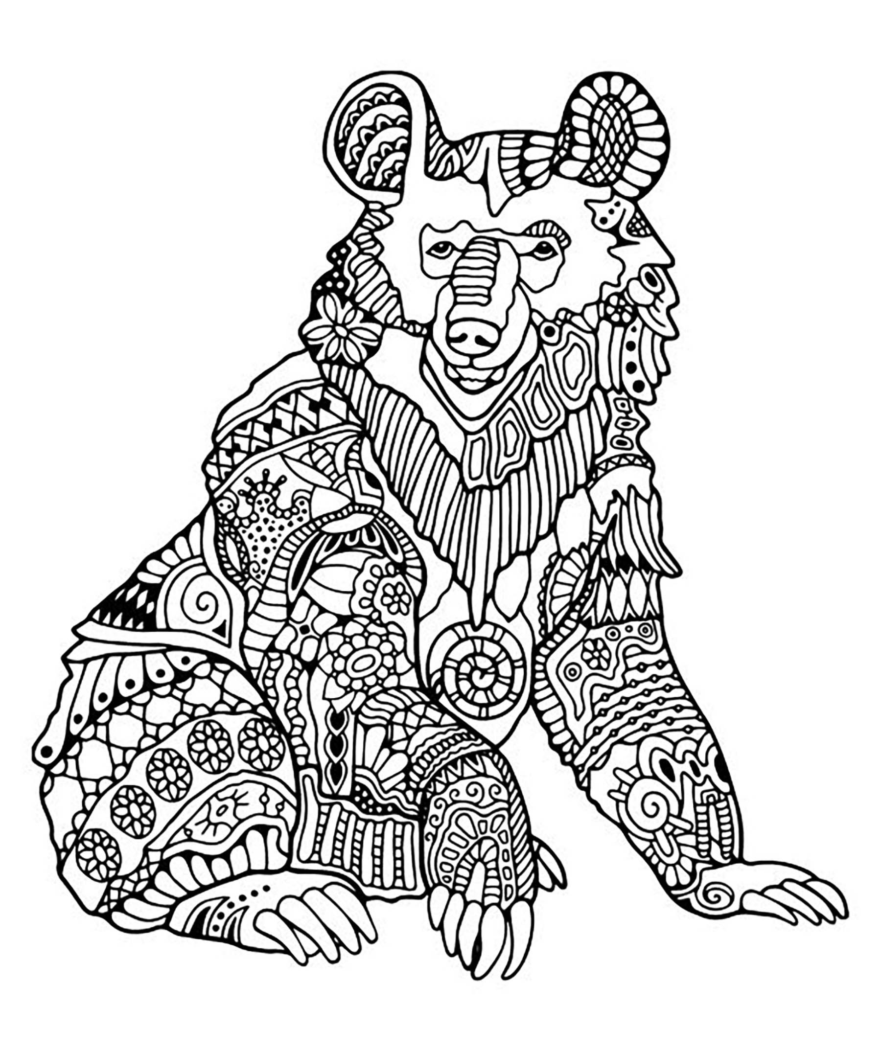 Bear Coloring Pages For Adults
 Osos Osos Colorear para Adultos