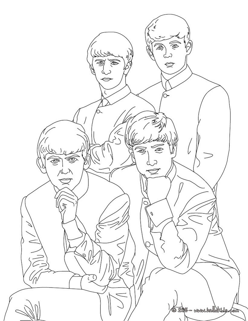 Beatles Coloring Book
 The beatles zum ausmalen zum ausmalen de hellokids