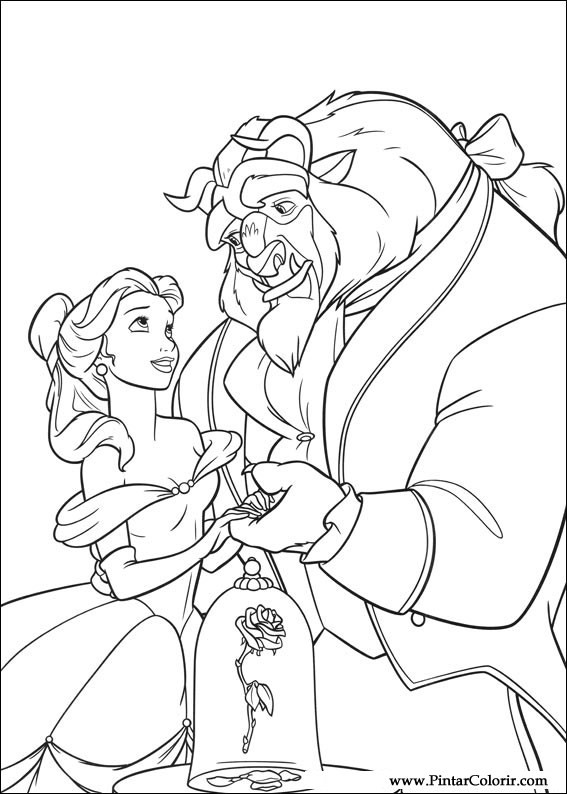 Beauty And The Beast Coloring Pages For Adults
 Drawings To Paint & Colour Beauty And The Monsters Print