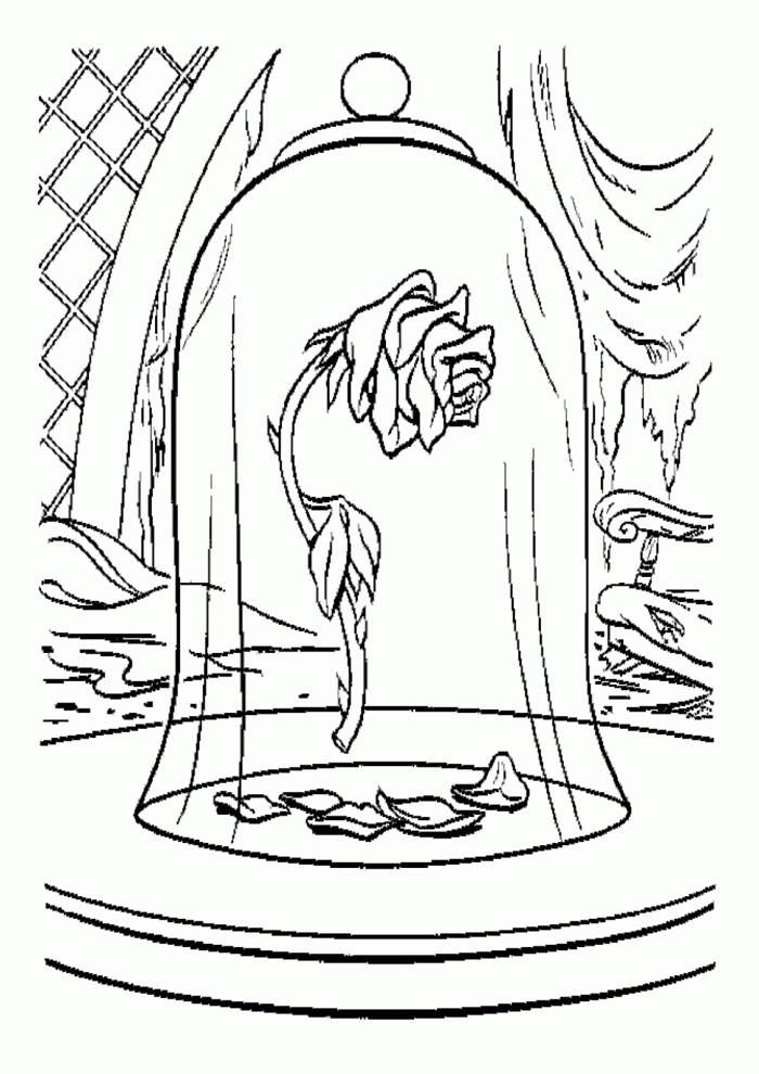 Beauty And The Beast Coloring Pages For Adults
 Free Beauty and The Beast Coloring Pages