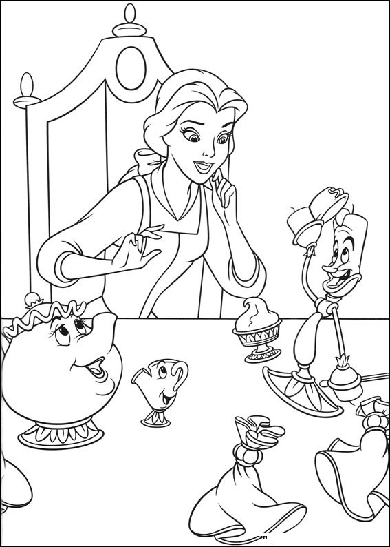 Beauty And The Beast Coloring Pages For Adults
 Free Printable Beauty And The Beast Coloring Pages For Kids