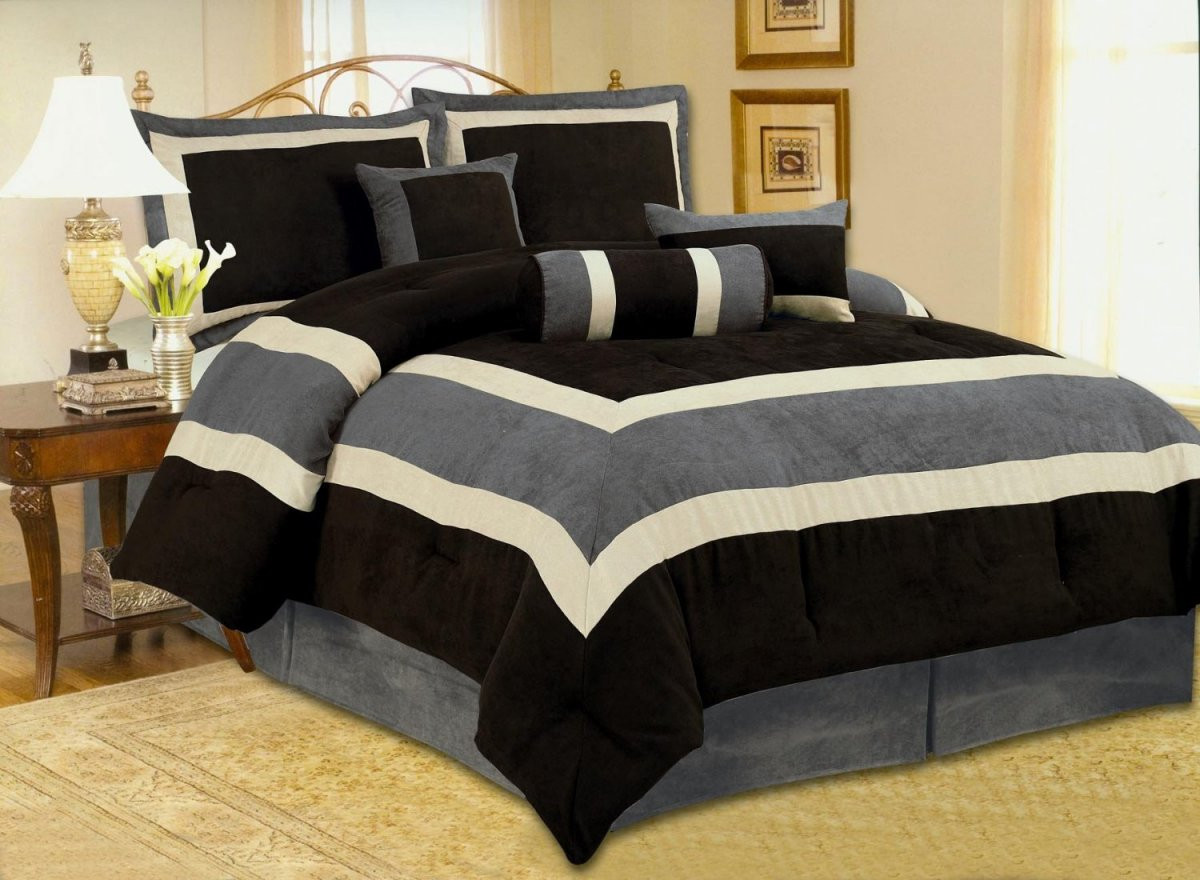 Best ideas about Bedroom Comforter Sets
. Save or Pin Mens Bed forters Modern Man Bedroom Design Black Now.