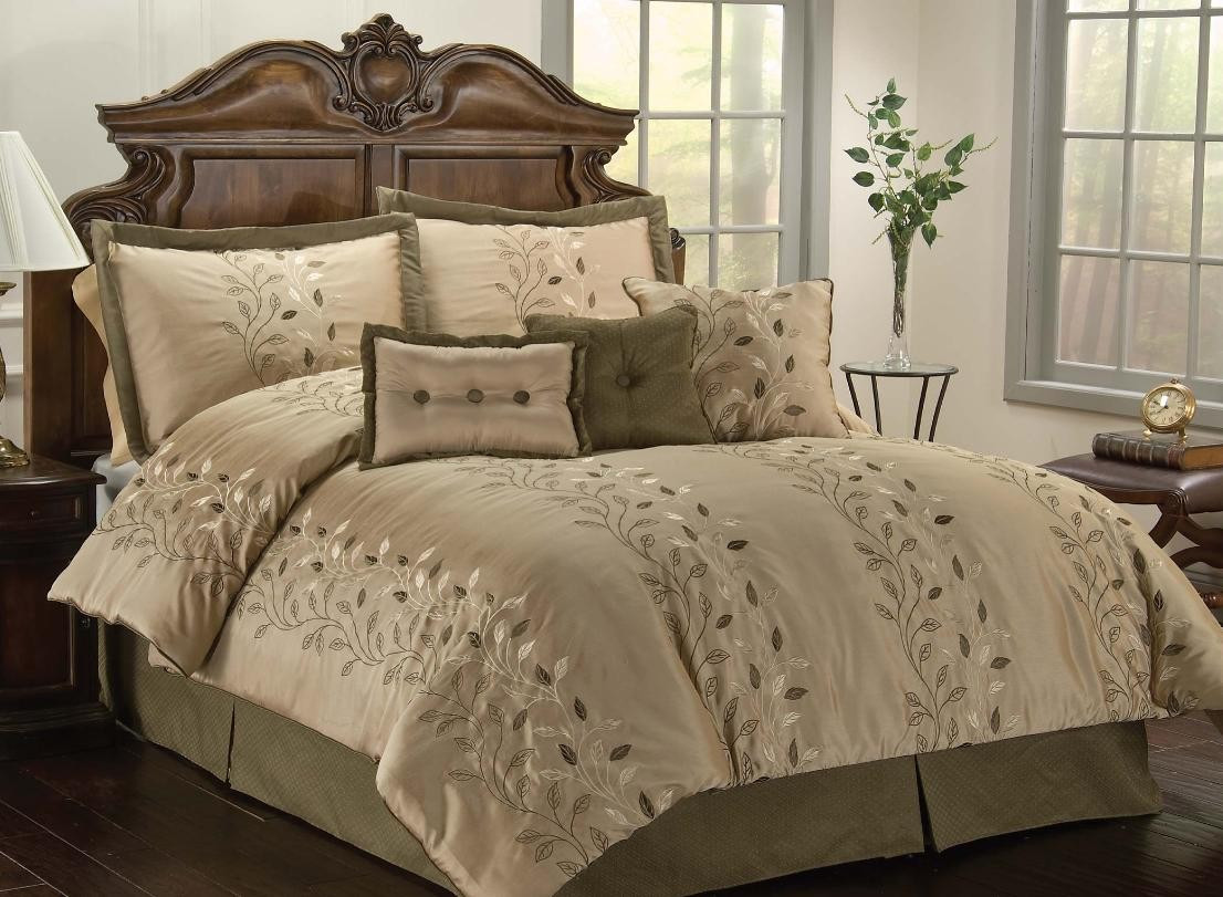 Best ideas about Bedroom Comforter Sets
. Save or Pin Fancy forter Sets Modern Bedroom Beige Leaves Print Now.