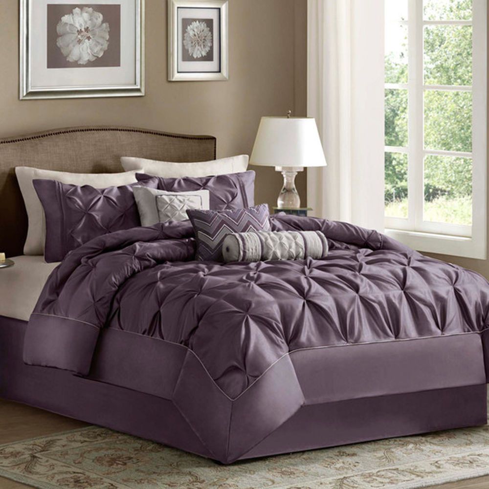 Best ideas about Bedroom Comforter Sets
. Save or Pin King Size Bedding forter Set 7 Piece Purple Luxury Now.