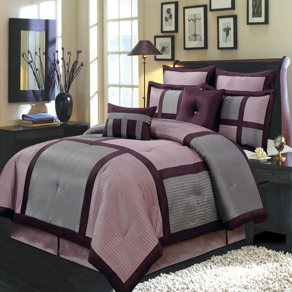 Best ideas about Bedroom Comforter Sets
. Save or Pin Morgan Purple 8 PC Bedding Set Includes forter Skirt Now.