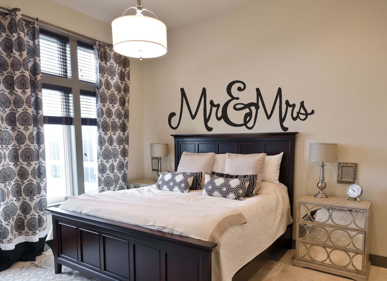 Best ideas about Bedroom Wall Decor
. Save or Pin Bedroom Wall Decal Mr & Mrs Now.