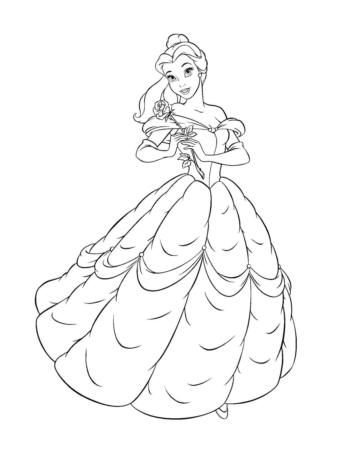 Belle Coloring Sheets For Girls Printable
 Free Printable Belle Coloring Pages For Kids