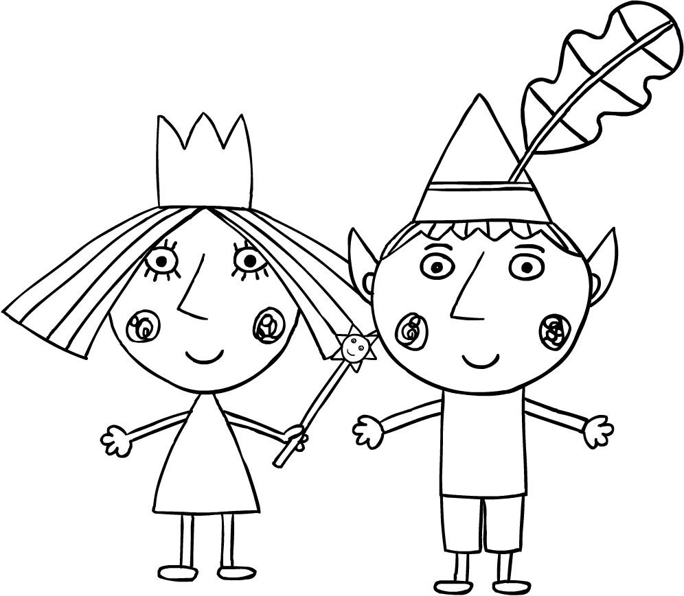 Ben And Holly Coloring Pages
 Drawing Ben and Holly coloring page