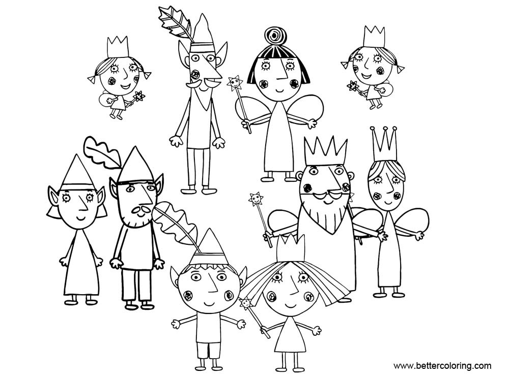 Ben And Holly Coloring Pages
 Ben And Holly Coloring Pages Characters Free Printable