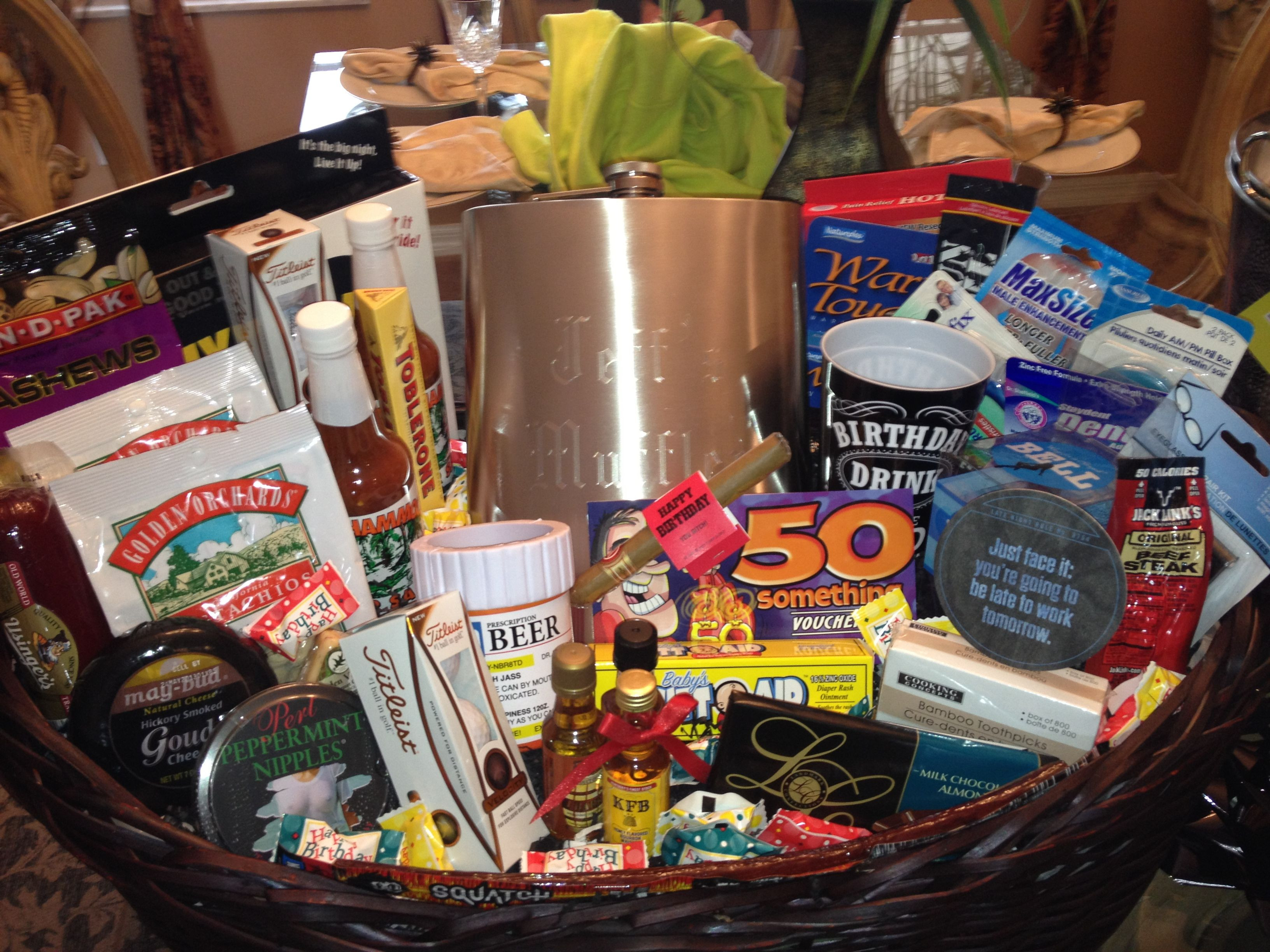 Best Gifts For 50th Birthday Man
 50th Birthday Gift Basket For Him