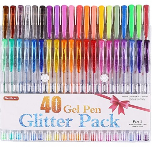 Best Pens For Adult Coloring Books
 40 Colors Glitter Gel Pen Set Glitter Gel Pens for Adult