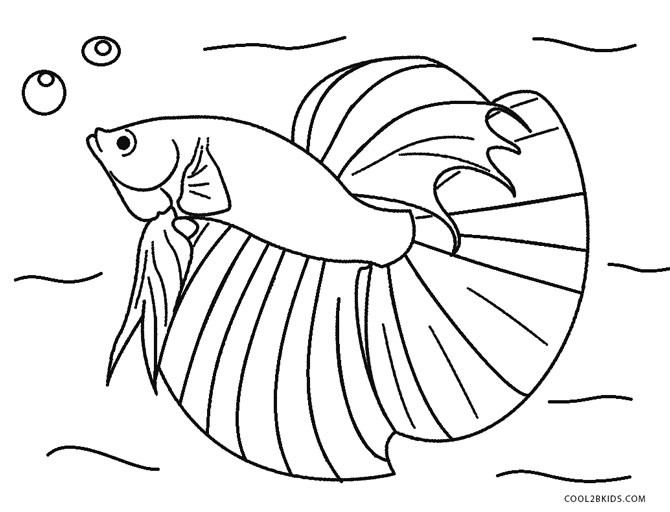 Betta Fish Coloring Pages
 Free Printable Fish Coloring Pages For Kids