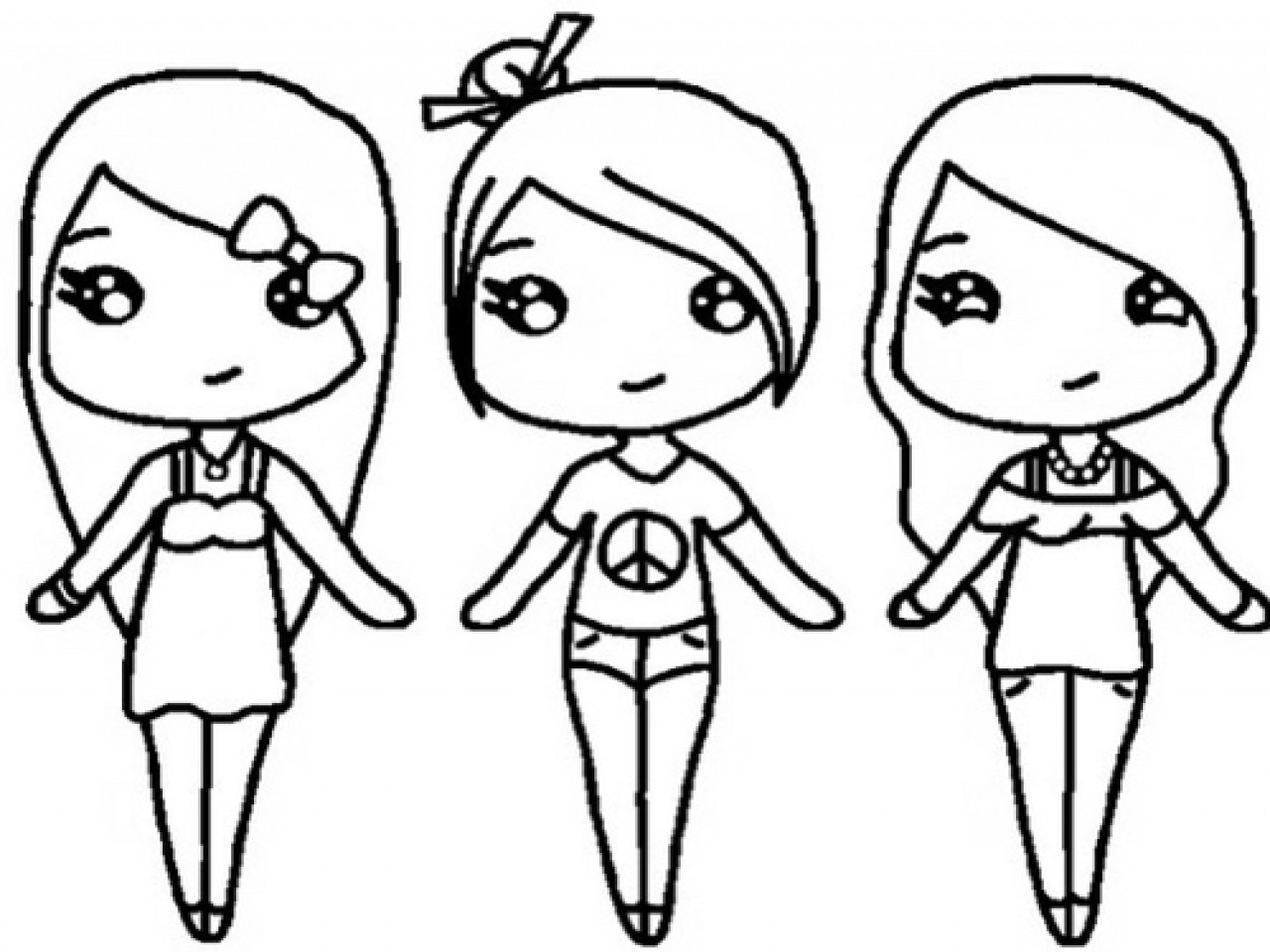 Bff Coloring Pages For Girls
 Bff Coloring Pages For Girls Best Friend Chibi Stencils