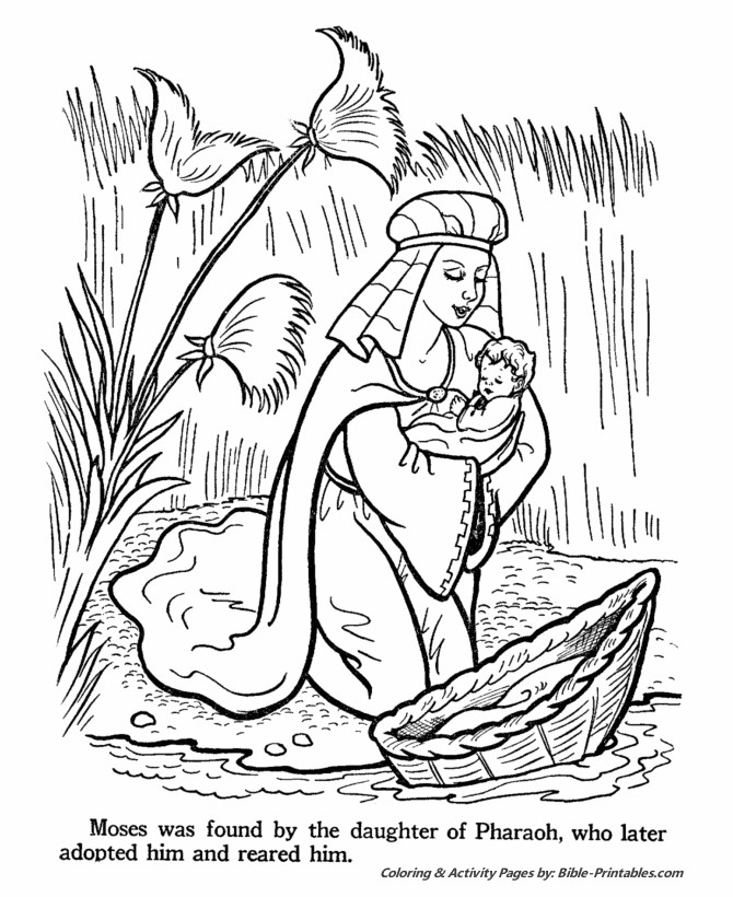 Bible Story Coloring Pages
 Moses and the Exodus Coloring Pages