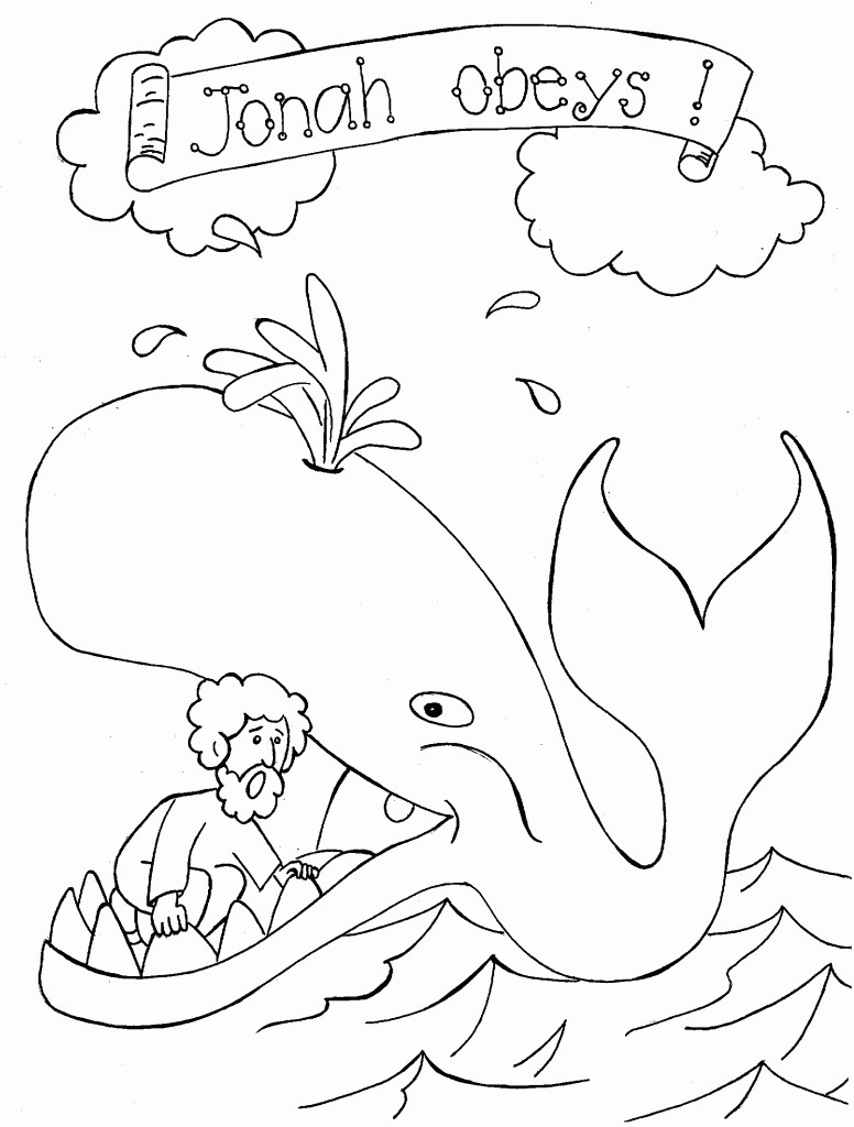 Bible Story Coloring Pages
 Free Printable Jonah and The Whale Coloring Pages For Kids