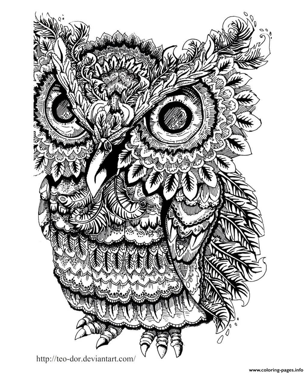 Big Coloring Pages For Adults
 Adult Owl Big Eyes Coloring Pages Printable