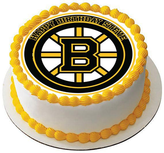 Birthday Cake Boston
 Boston Bruins Edible Cake & Cupcake Toppers – Edible