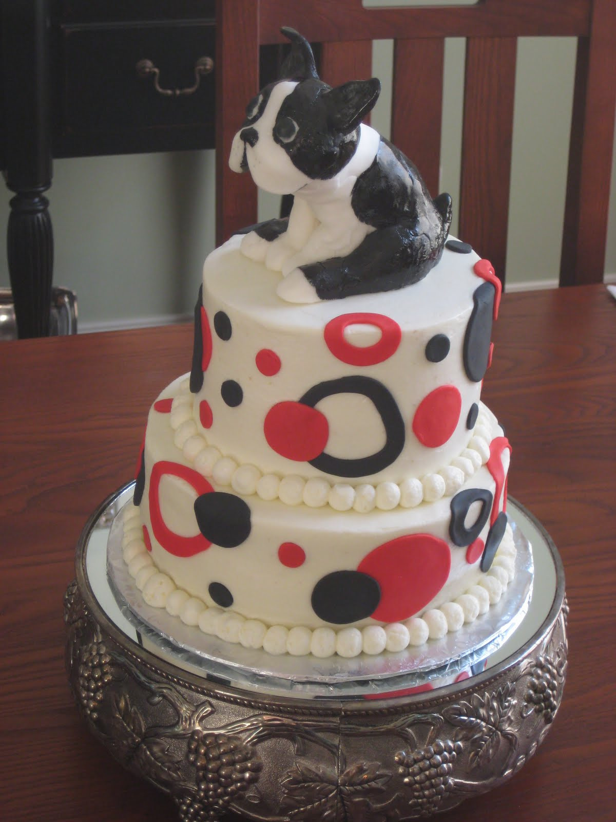 Birthday Cake Boston
 f THe lOvE oF CakE Brothers Boston Terrier Birthday Cake