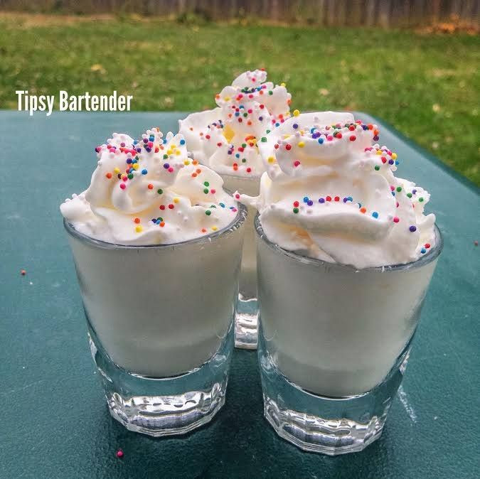 Birthday Cake Shots
 Birthday Cake Shot 1 oz Cake Vodka 1 oz Heavy Whipping