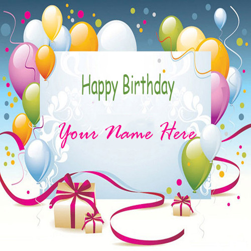 Birthday Card Online
 Write Your Name Beautiful Birthday Card line